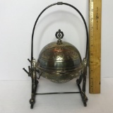 Quadruple Plate Roll Top Dome Butter/Caviar Dish by Rogers Smith Meriden, CT