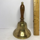 Vintage Brass Bell with Wood Handle