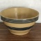 Old Pottery Bowl with Blue Stripes