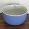 Vintage Blue Hall’s Superior Pottery Bowl with Rose Parade Pattern