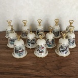 Collectible Porcelain Christmas Bells From 1976-1987