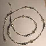 Faux Pearl & Beaded Glasses Holder