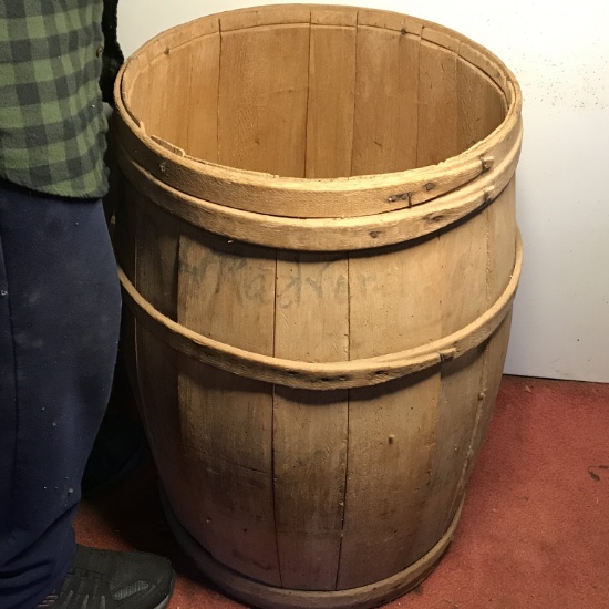 Primitive Large Wooden Barrel