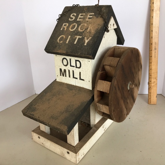 Wooden Old Mill Bird House