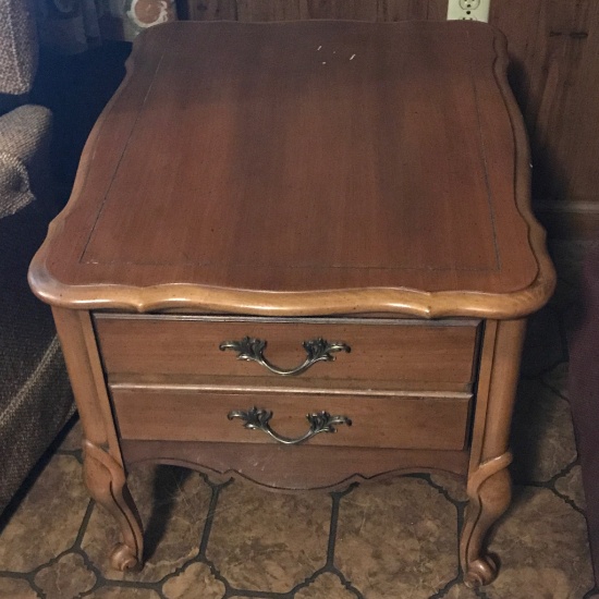 Mid-Century Maple 1 Drawer End Table