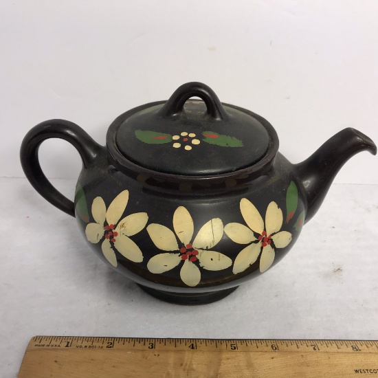 Vintage Royal Canadian Art Pottery Hamilton Teapot w/Lid