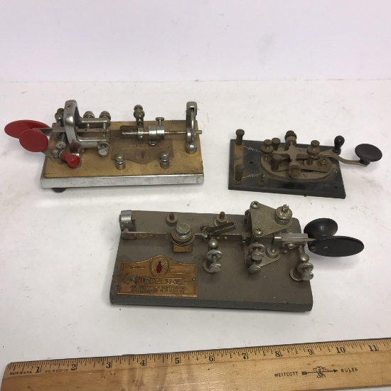 Lot of Vibroplex Telegraph Morse Code Ham Keyers