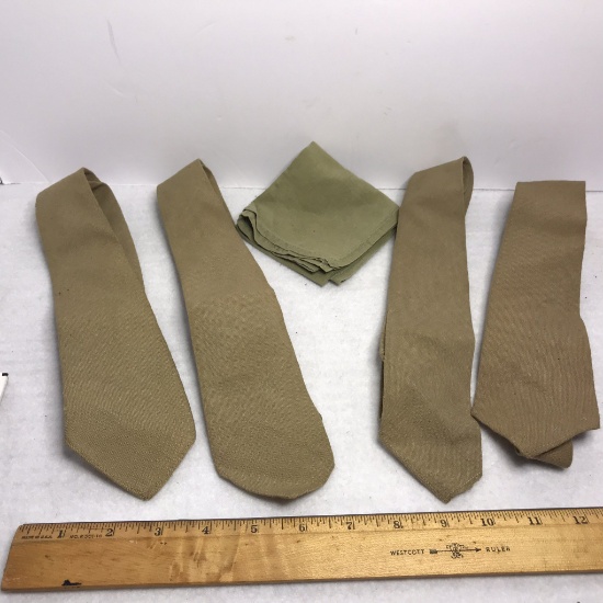 WWII Army Ties & Handkerchief