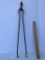 Antique Cast Iron Fireplace Tongs
