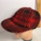 Vintage Red & Black Plaid Hunting Hat