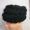 Vintage Black Crocheted Pill Box Style Hat