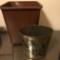 Pair of Vintage Metal Trash Cans