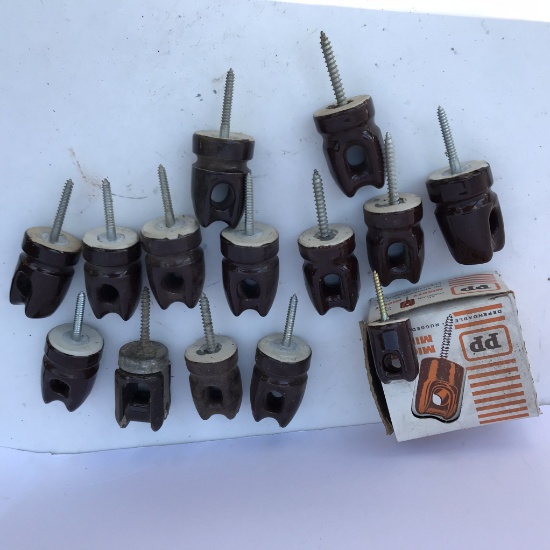 Lot of Mighty Midget Porcelain Wire Holders
