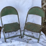 Pair of Vintage Metal Children's Chairs