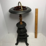 Vintage Metal Pot Bellied Stove Cigar Smoking Stand