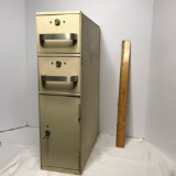 Vintage Locking Desk Top File Cabinet
