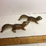 Pair of Porcelain Squirrel Figurines - Made in Japan