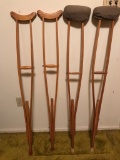 Two Pair of Military Crutches