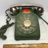 Vintage Green Rotary Dial Telephone