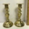 Pair of Ornate Brass Candlesticks