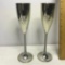 Pair of Empire Pewter Champagne Glasses
