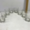 Set of 8 Etched Glass Juice Glasses