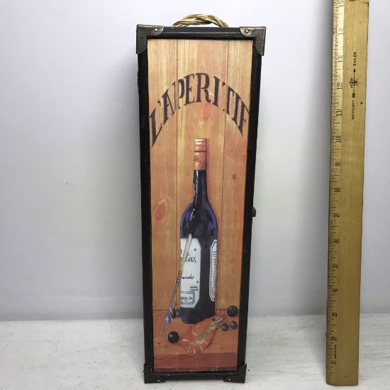 Wooden Decorative Wine Bottle Box by Greenbrier Basket Company