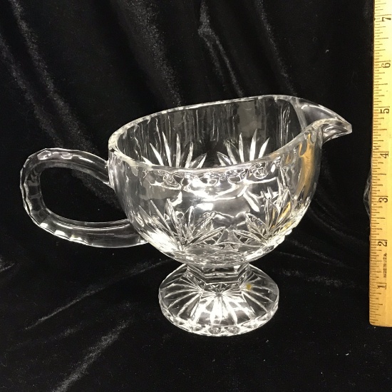 Crystal Pedestal Gravy Boat