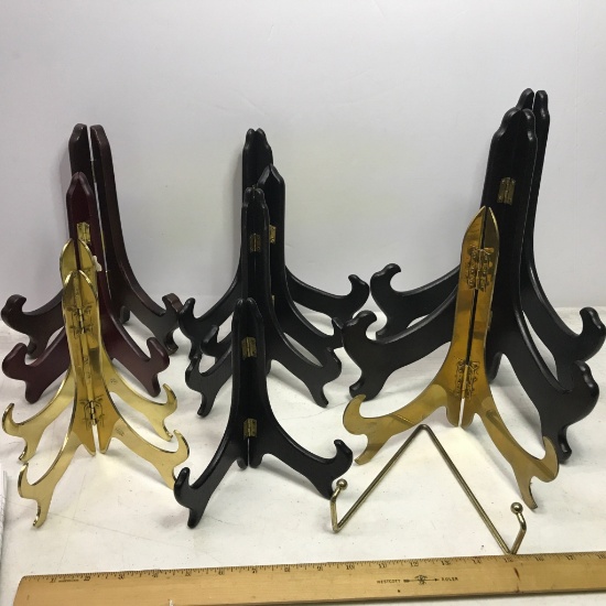 Large Lot of Picture/Plate Display Stands