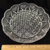 Cut Glass Shallow Bowl