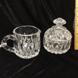 Nice Crystal Creamer & Sugar Bowl