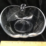 Large Apple Glass Serving Bowl