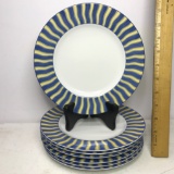 Set of 7 Noritake Fine Porcelain Impromptu Lunch Plates