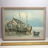 Framed Original Seascape Painting by Morley