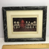 Adorable Dalmatians w/Fire Hydrant Framed Print