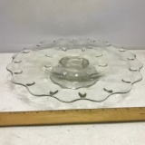 Large Glass Pedestal Cake Plate