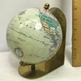 Solid Brass Globe Bookend