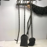 Cast Iron Fireplace Tools Wall Hanging