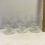 Set of 3 Brandy Glasses