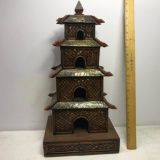 Bamboo Chinese Pagoda with Drawer