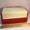 Mid-Century Modern Red & White Plastic Bread Box