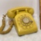 Vintage Yellow Rotary Telephone