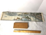 Vintage Oriental Wall Hanging Tapestry w/Box