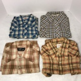 Lot of 4 Vintage 1960's Western & Button Down Shirts