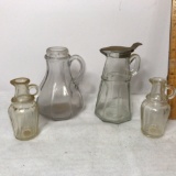 Lot of Early Glass Pitchers