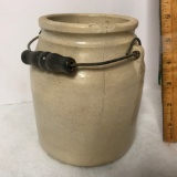 Short Pottery Crock w/Handle