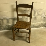 Vintage Wooden Children's Chair w/Cane Seat