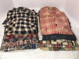 10 Pc. Vintage 1960's Flannel Shirts
