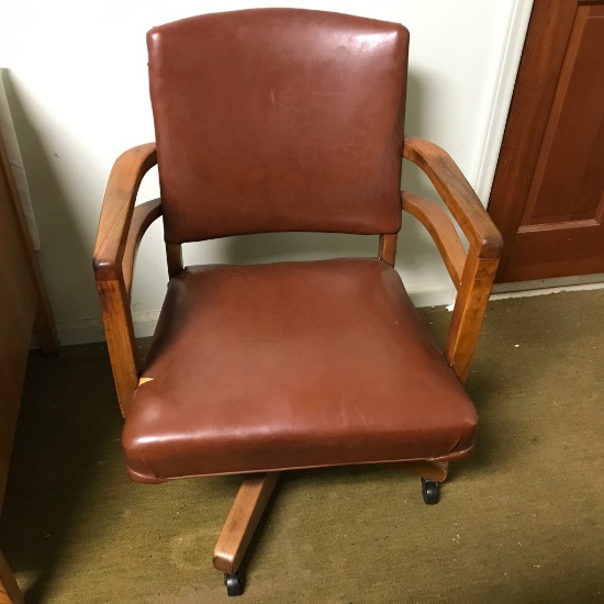 Vintage Wooden Desk Chair