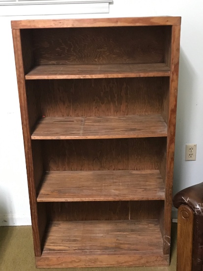 Heavy Wooden Handmade 4 Shelf Bookcase